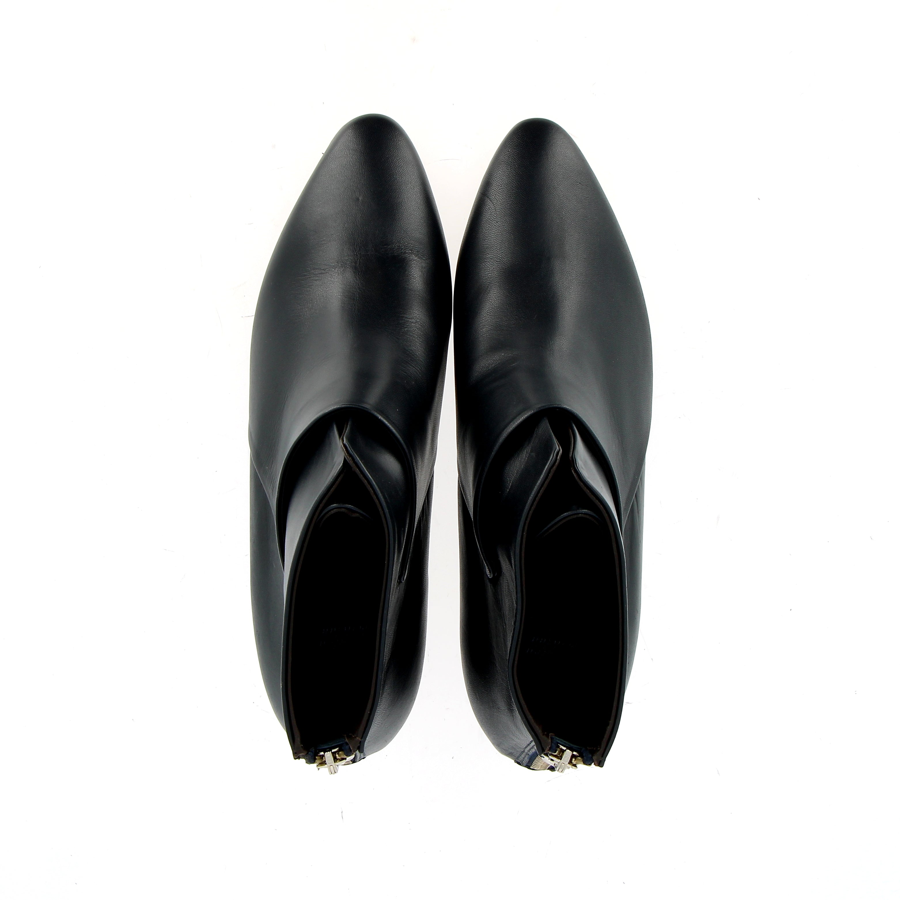 Stivaletto Belle in pelle blu inc con cerniera