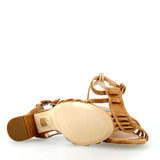 Sandalo Gladiator Giulia in morbido camoscio cuoio