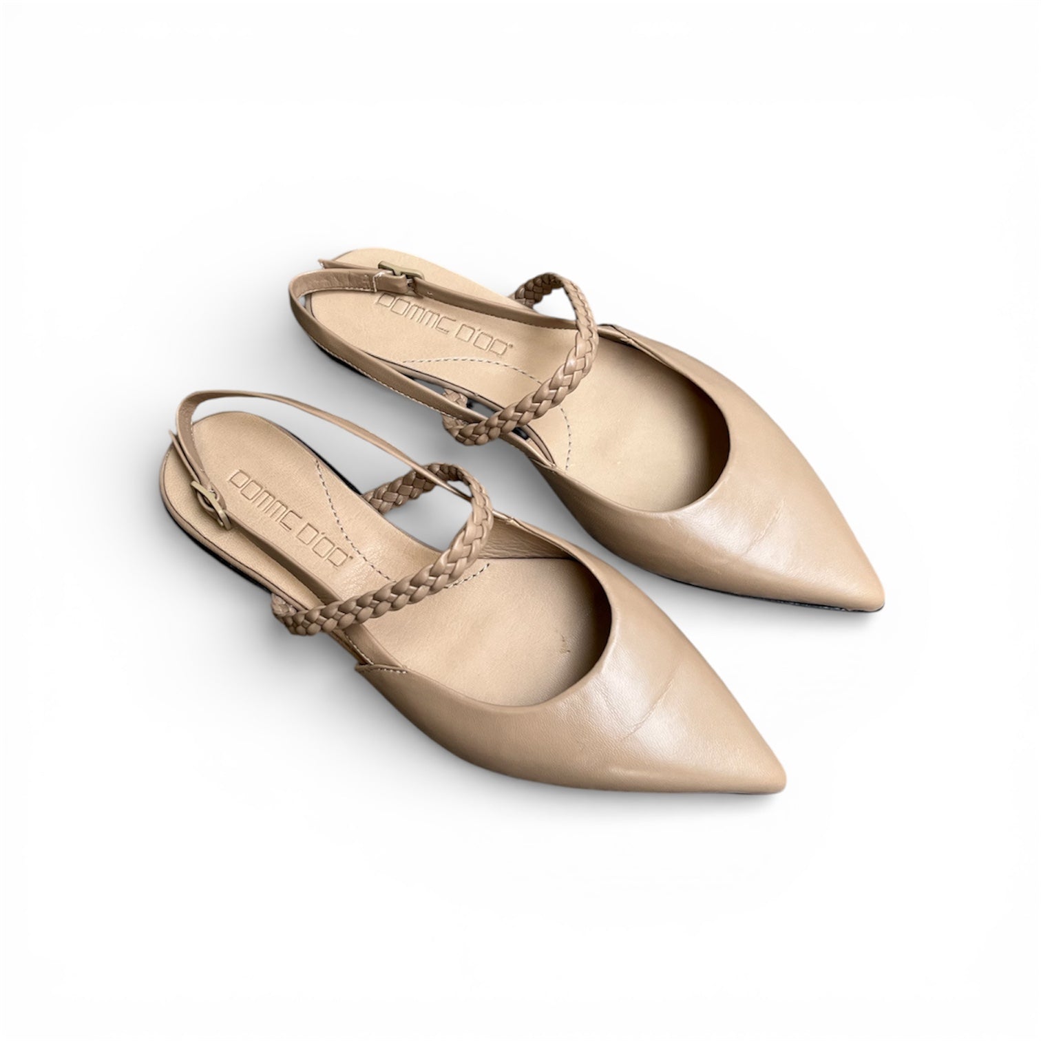 Sling Back in nappa da guanto beige