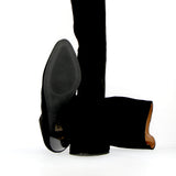 Black suede soft tube boot