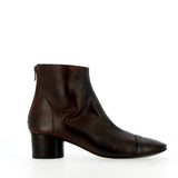 Espresso brown soft glove leather ankle boot