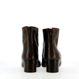 Stivaletto in morbida pelle da guanto marrone espresso