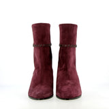 Stivaletto in morbido camoscio bordeaux