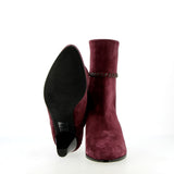 Stivaletto in morbido camoscio bordeaux