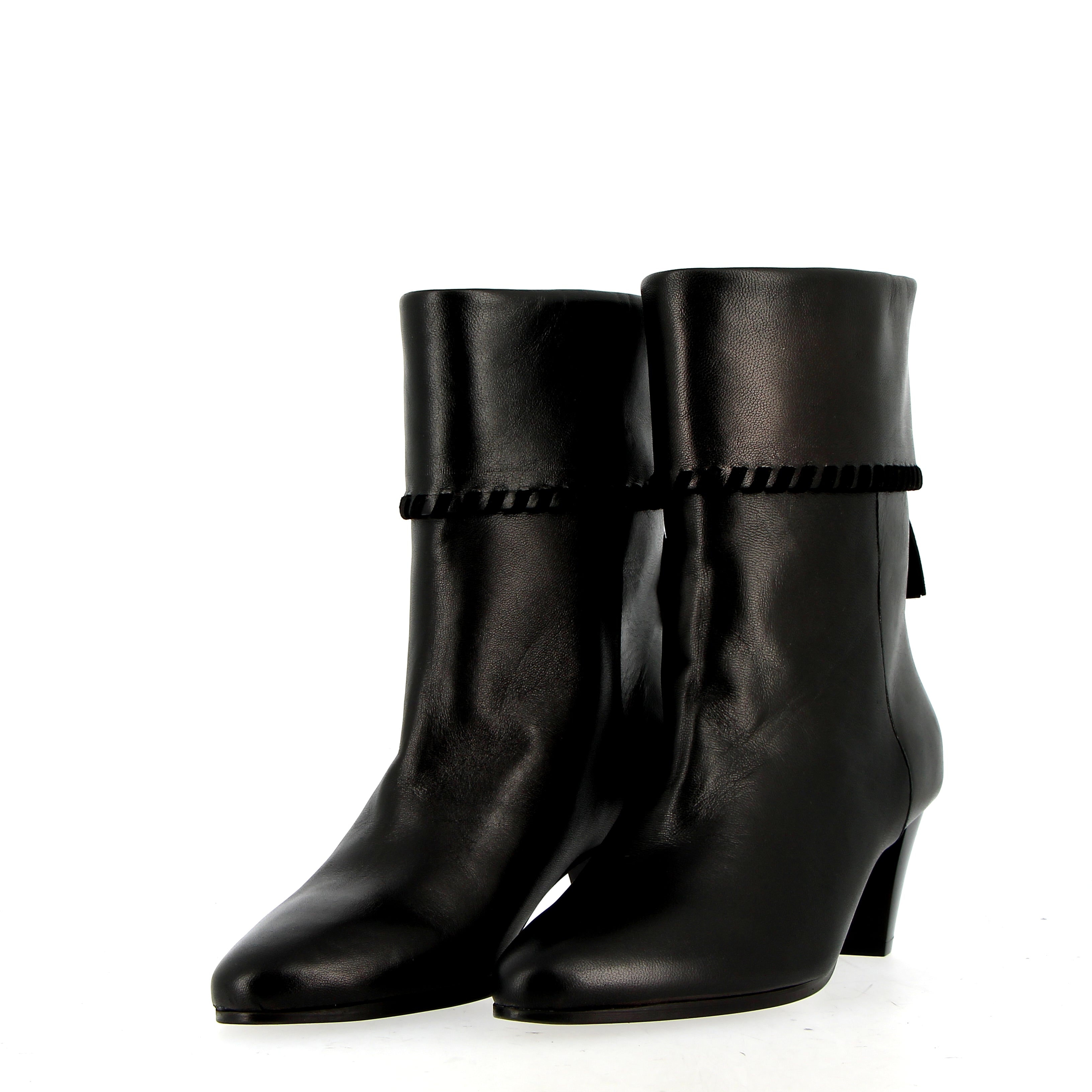 Stivaletto in morbida nappa nera