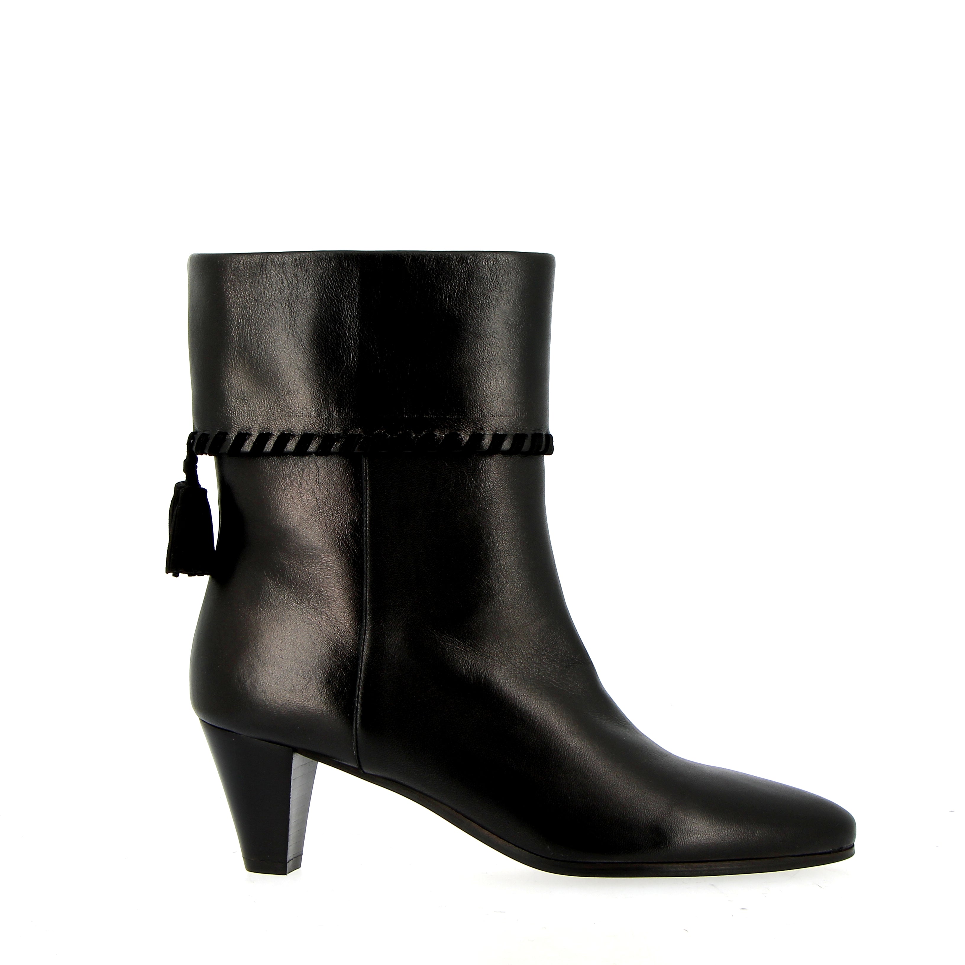 Stivaletto in morbida nappa nera