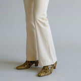 Stivaletto in morbida pelle snake print