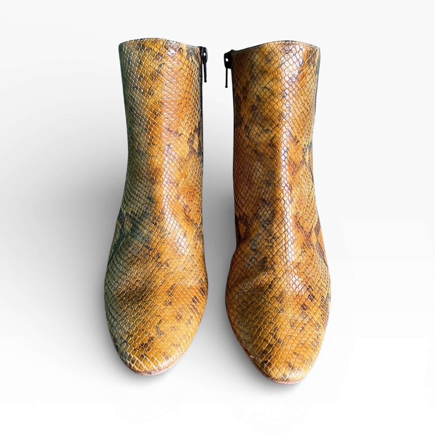 Stivaletto in morbida pelle snake print