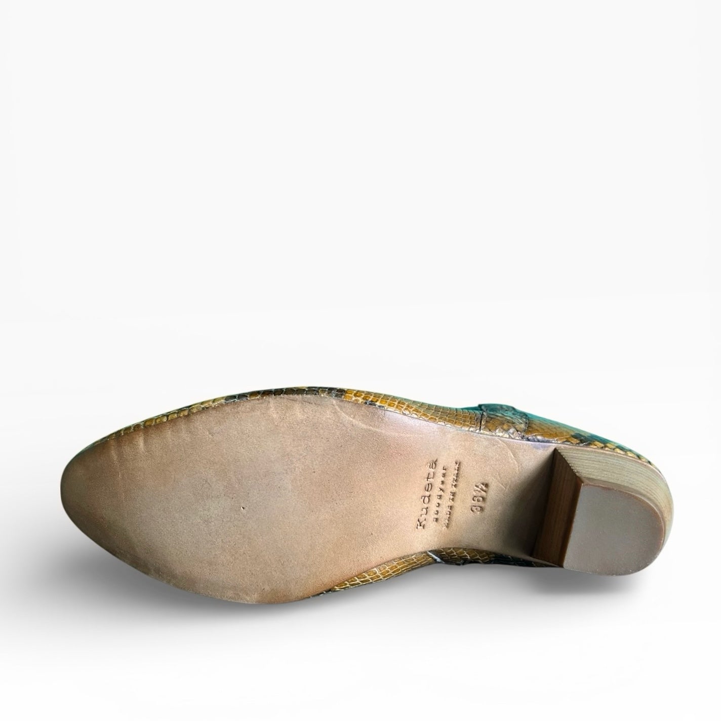 Stivaletto in morbida pelle snake print