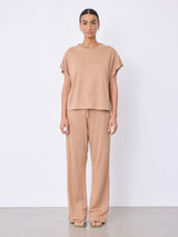 Teila linen T-shirt moka