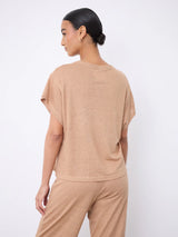 Teila linen T-shirt moka
