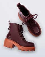 Track Boot burgundy orange Melissa