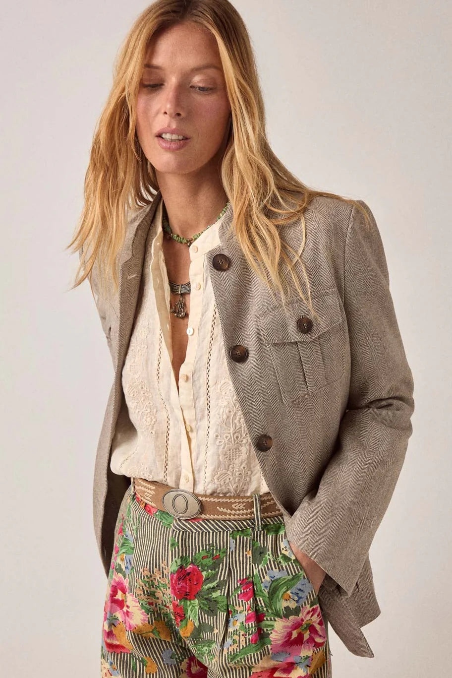 Virginia Blouse Linen Solstice