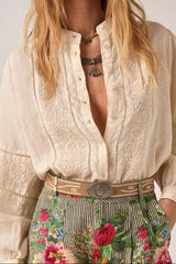 Virginia Blouse Linen Solstice