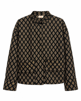 Giacca jacquard con motivo fiori araldico
