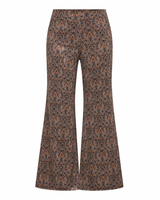 Pantaloni in velluto con stampa paisley
