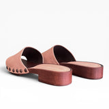 Zoccolo a fascia scamosciato beige