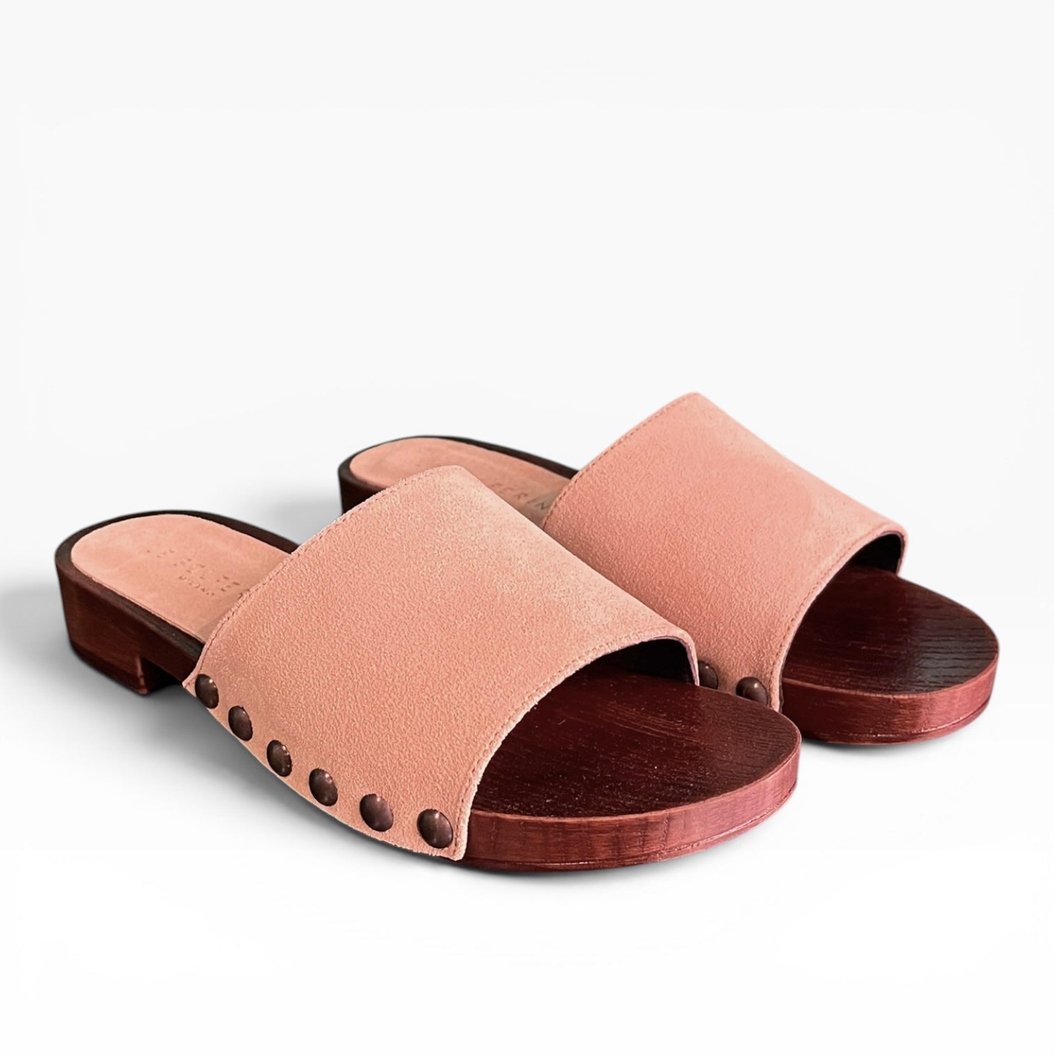 Zoccolo a fascia scamosciato beige