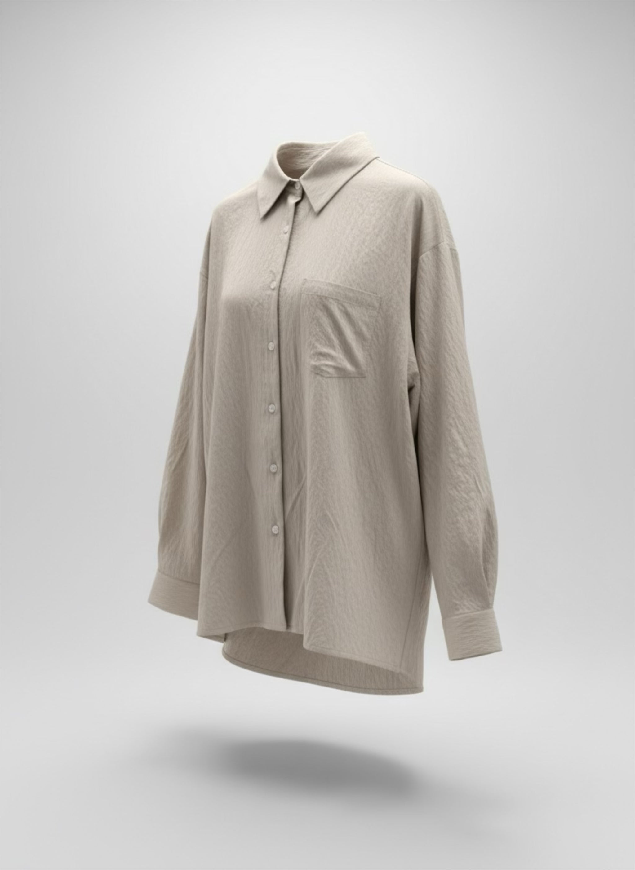 Camicia a righe ecru