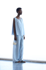 Top celeste con corda