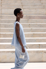 Top celeste con corda