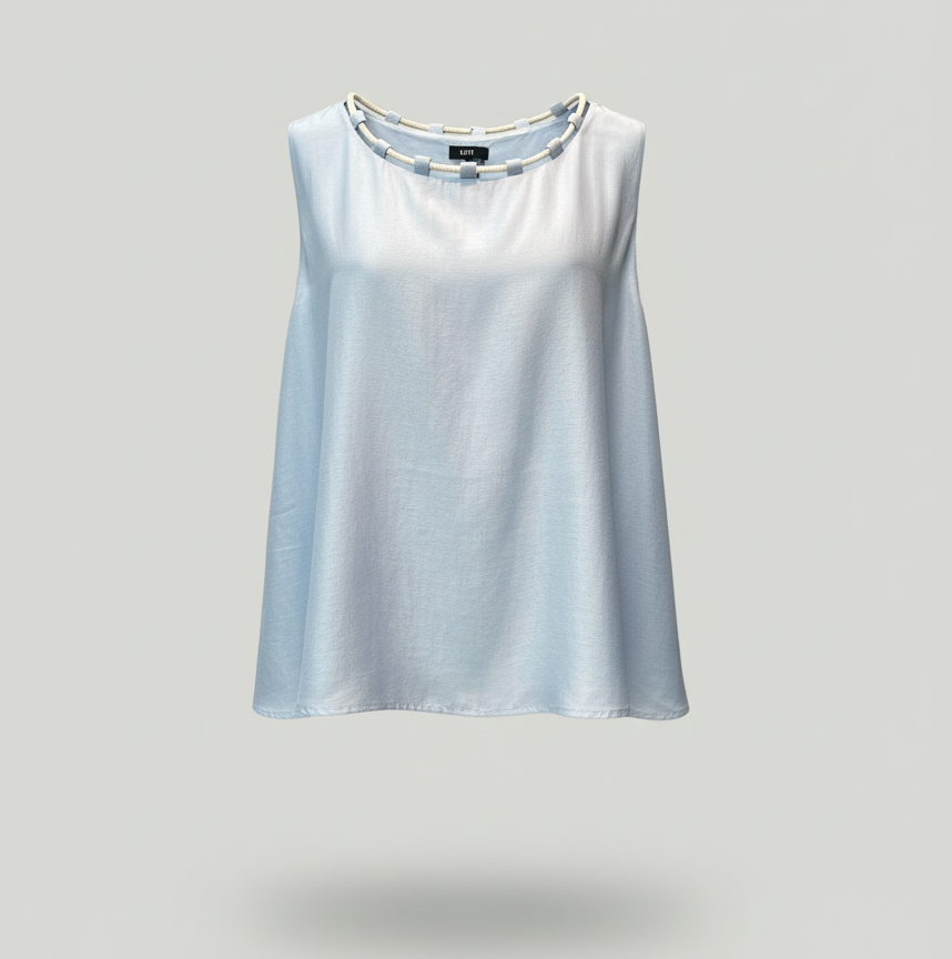 Top celeste con corda