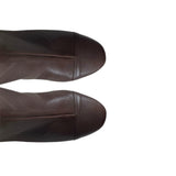 Stivaletto in morbida pelle da guanto marrone espresso