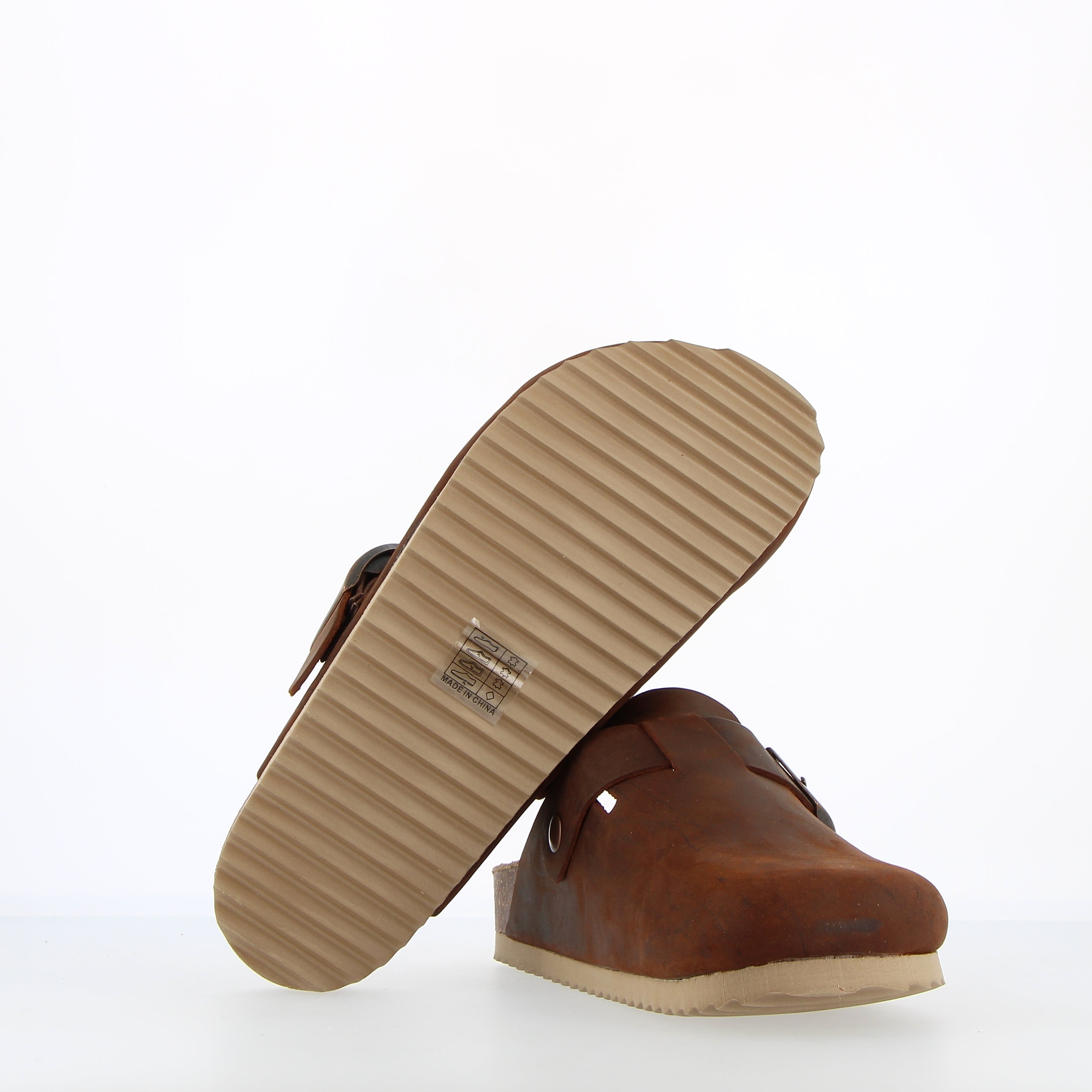 Sandalo sabot in nubuk vintage