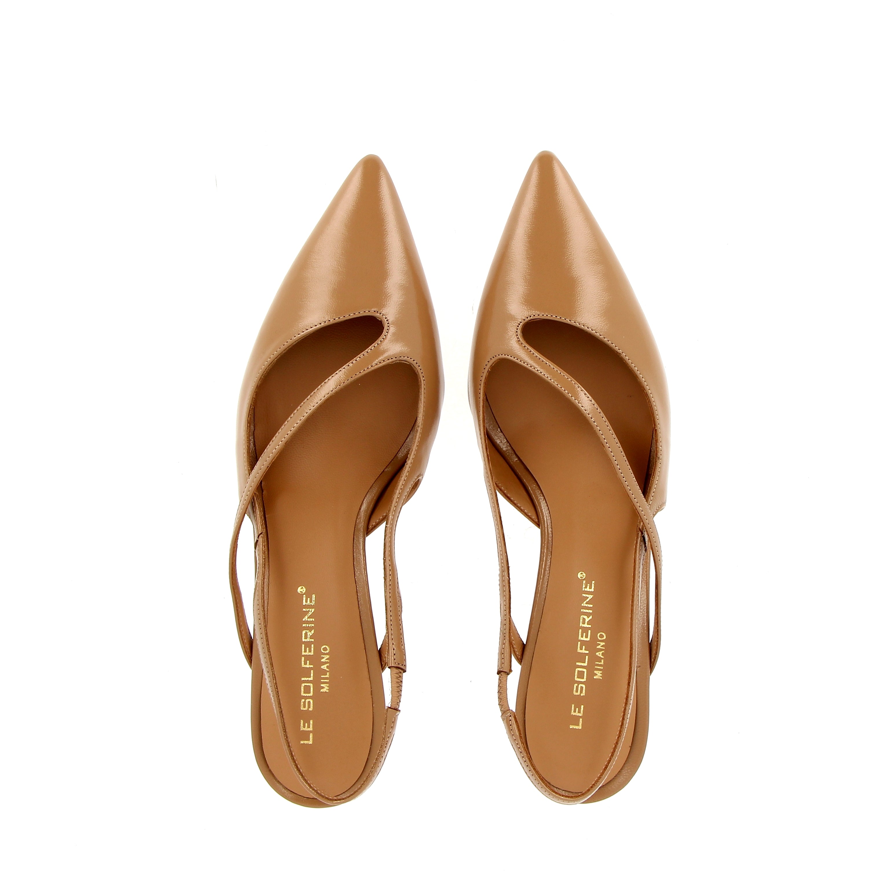 Slingback in beige verlux