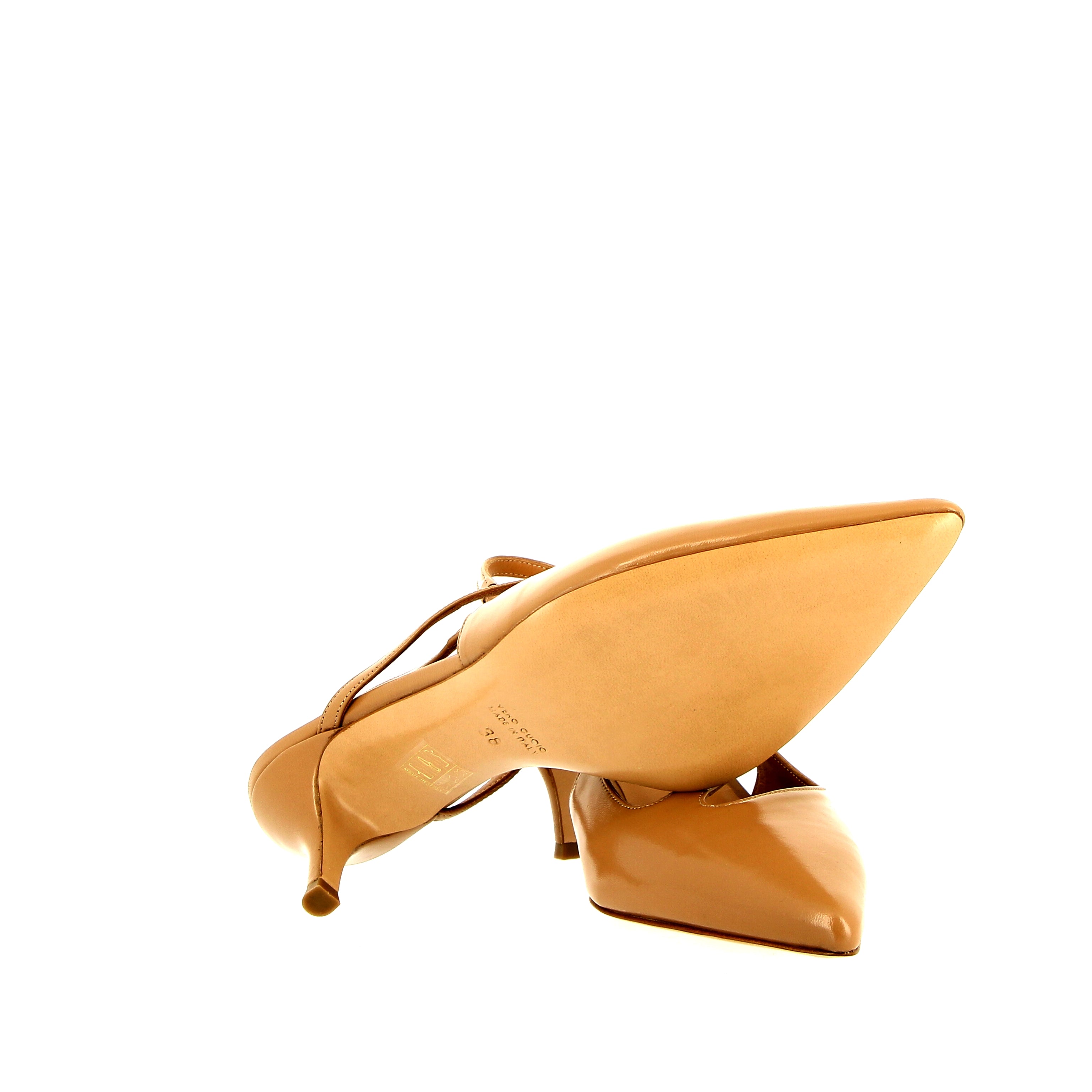 Slingback in beige verlux
