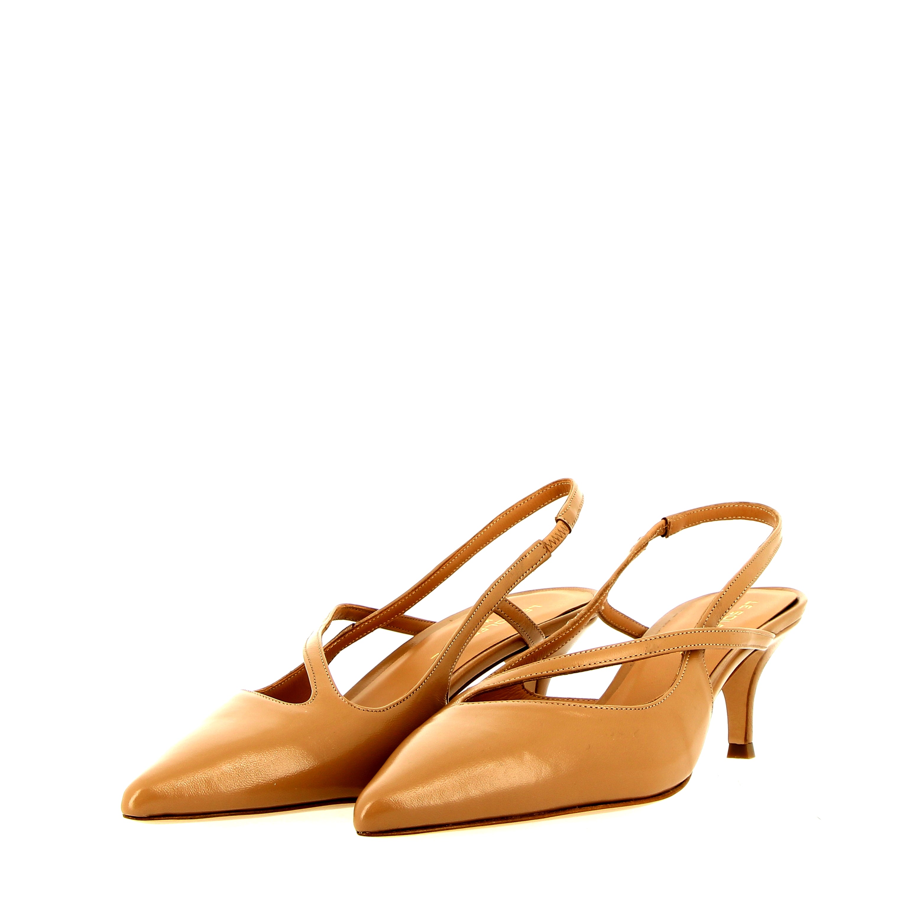 Slingback in beige verlux