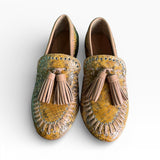 Mocassino indianino in morbida pelle snake print