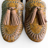 Mocassino indianino in morbida pelle snake print