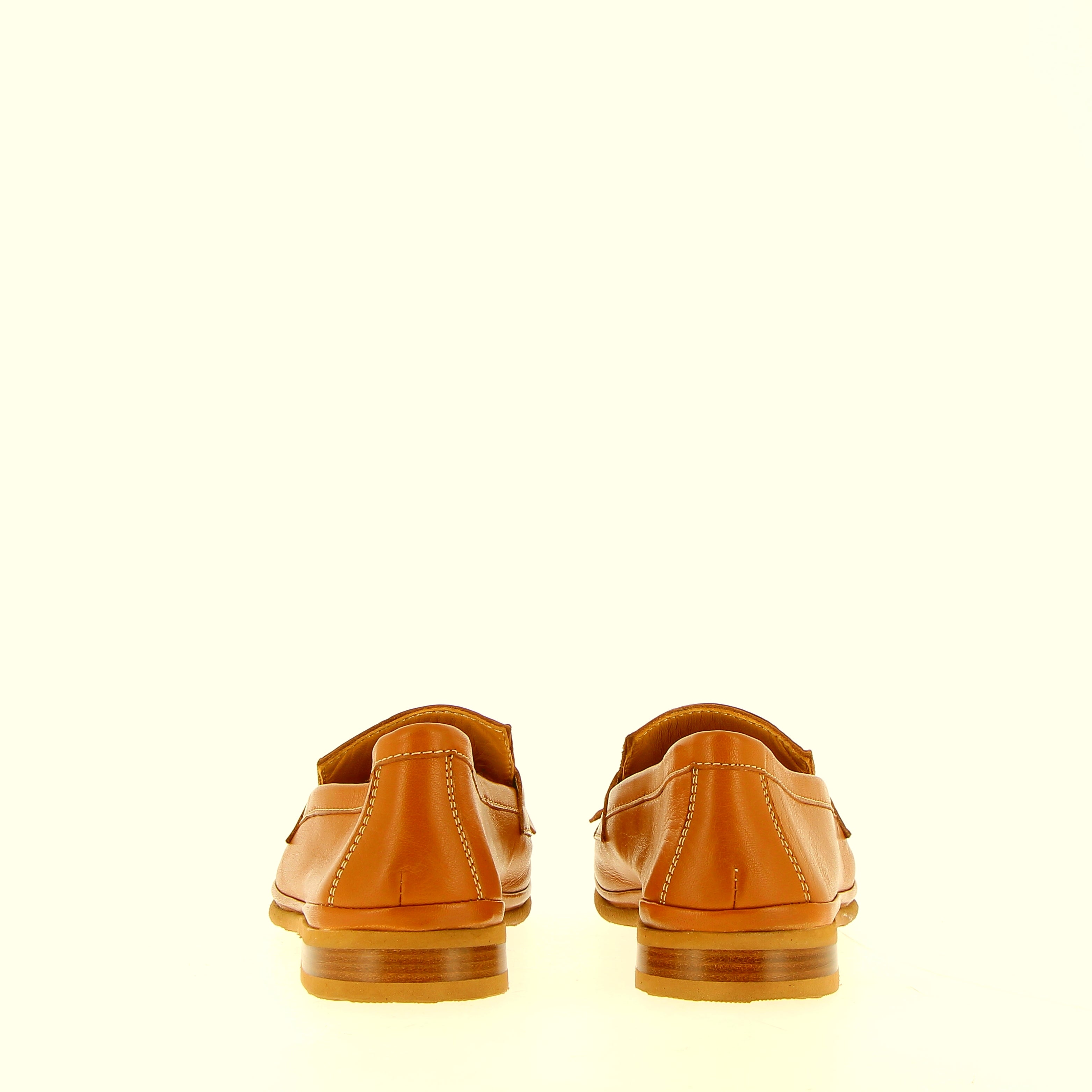 Leather college moccasin with fringe