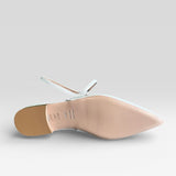 Slingback nappa latte a punta