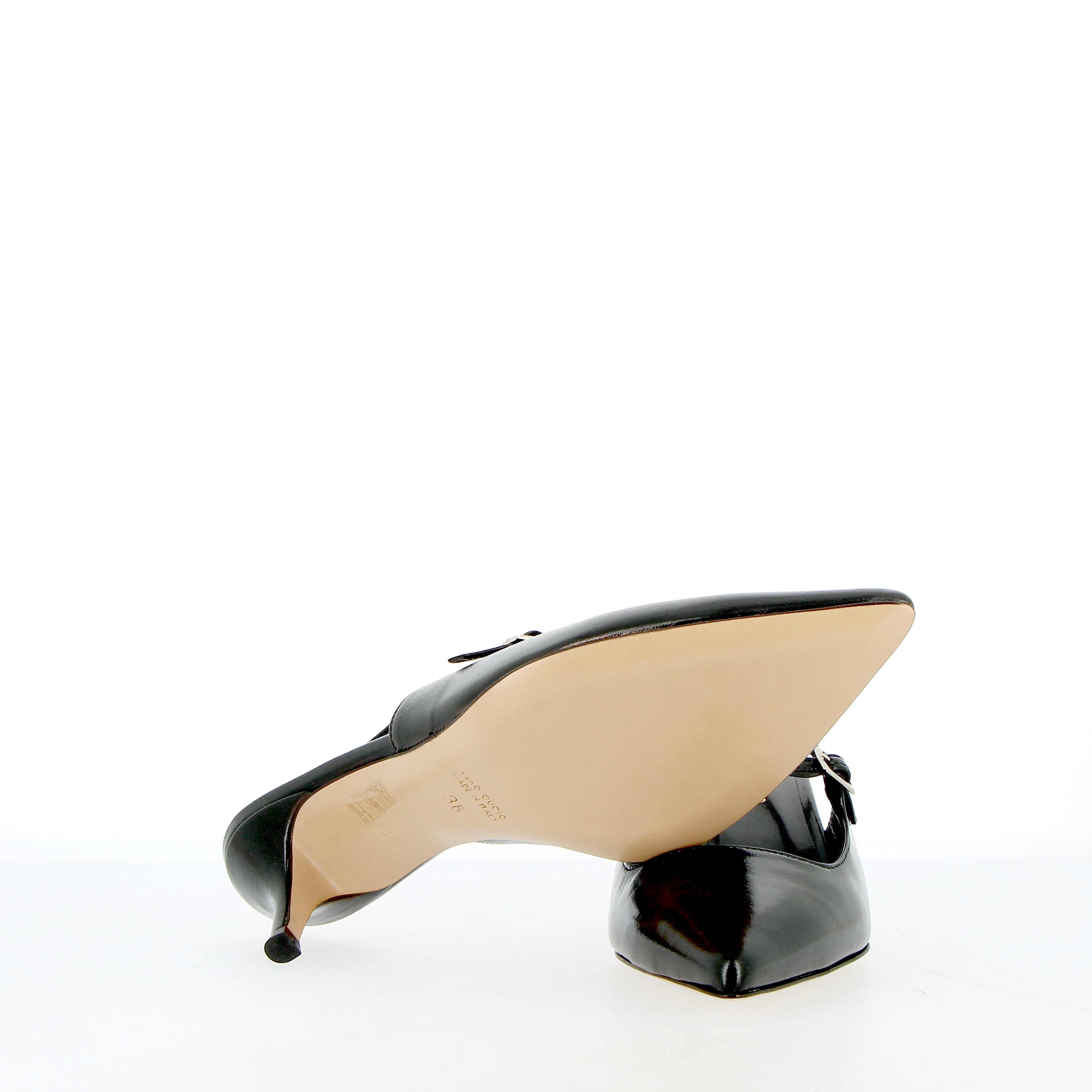 Black Verlux Slingback with Strap