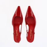 Slingback in red verlux