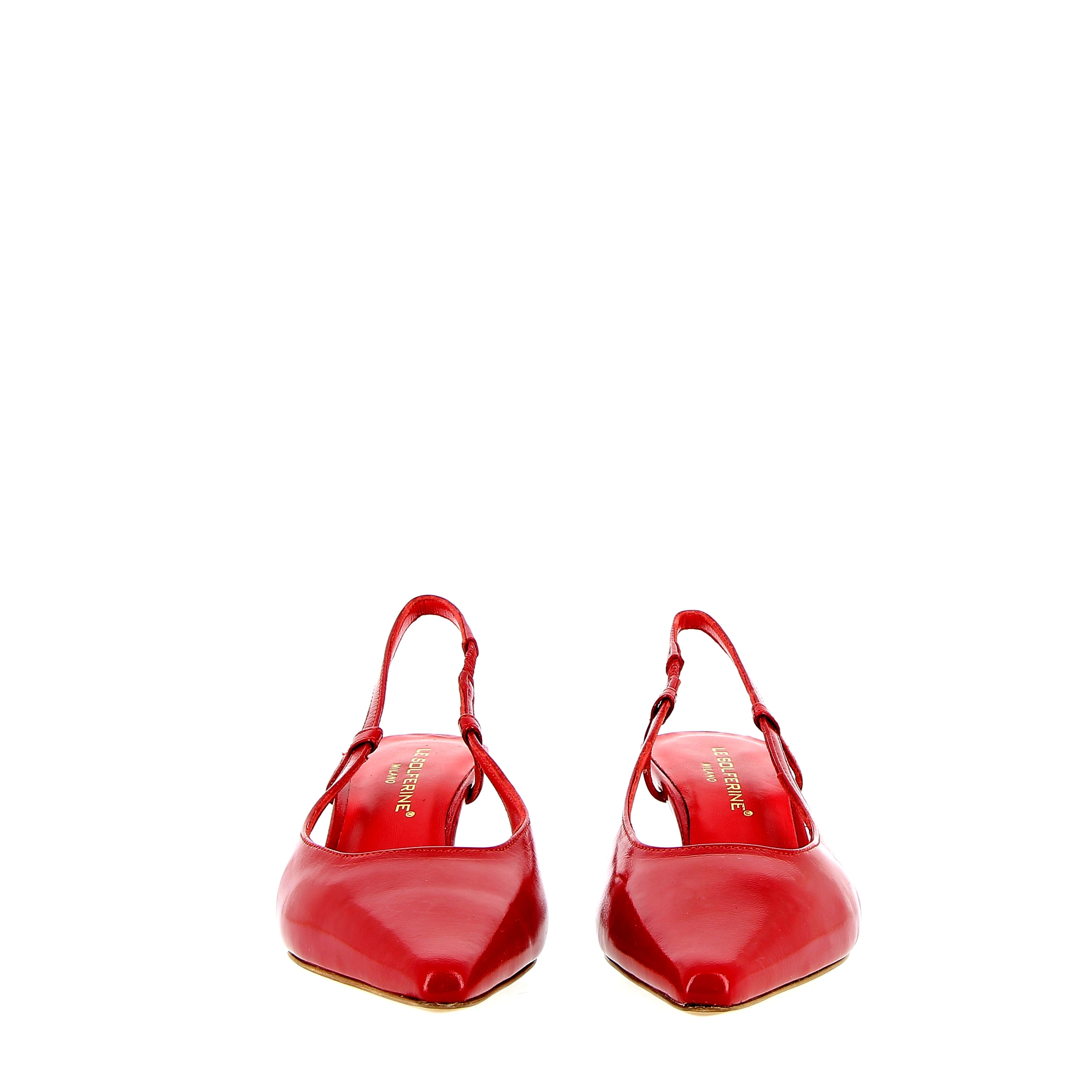 Slingback in red verlux