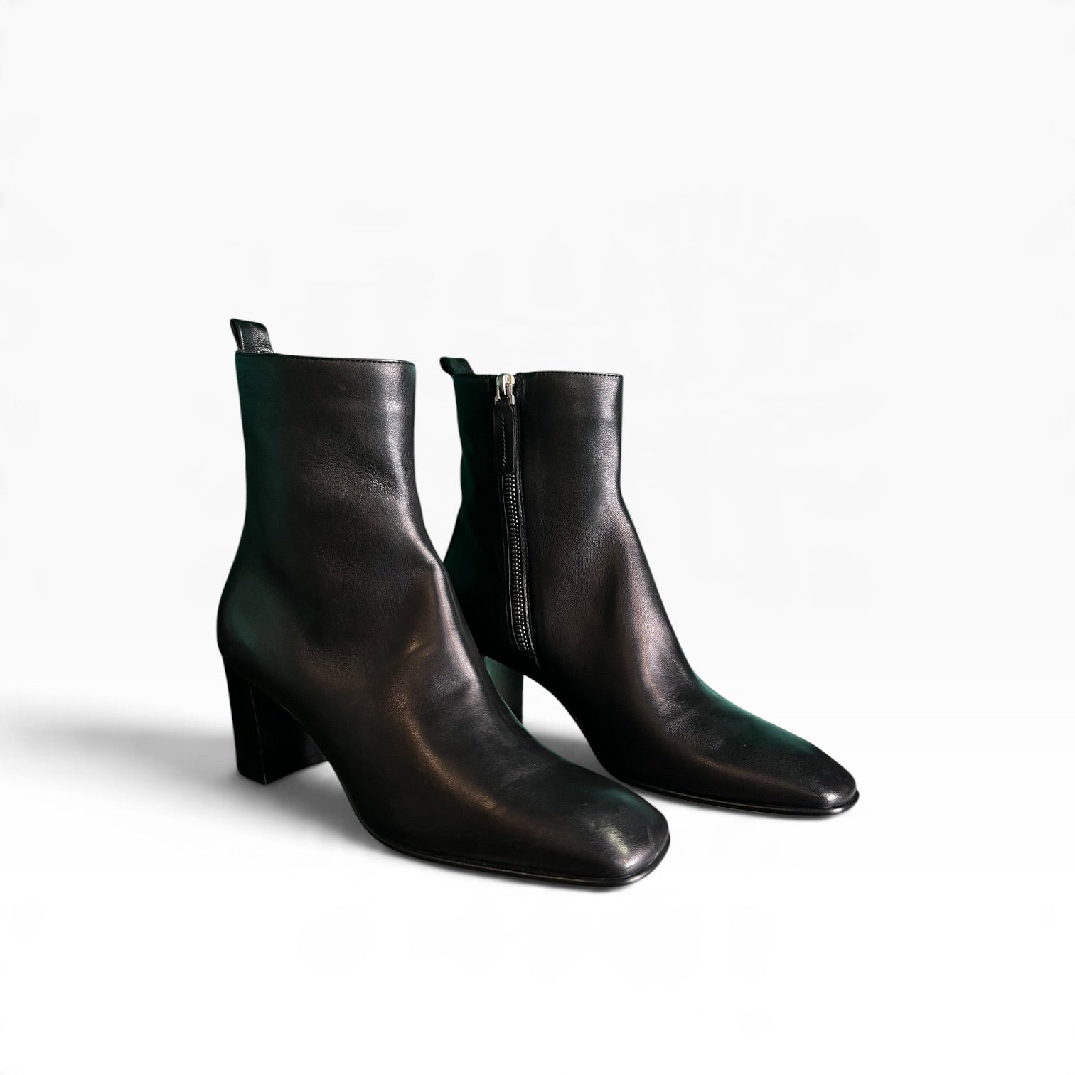 Stivaletto in nappa da guanto supersoft nero