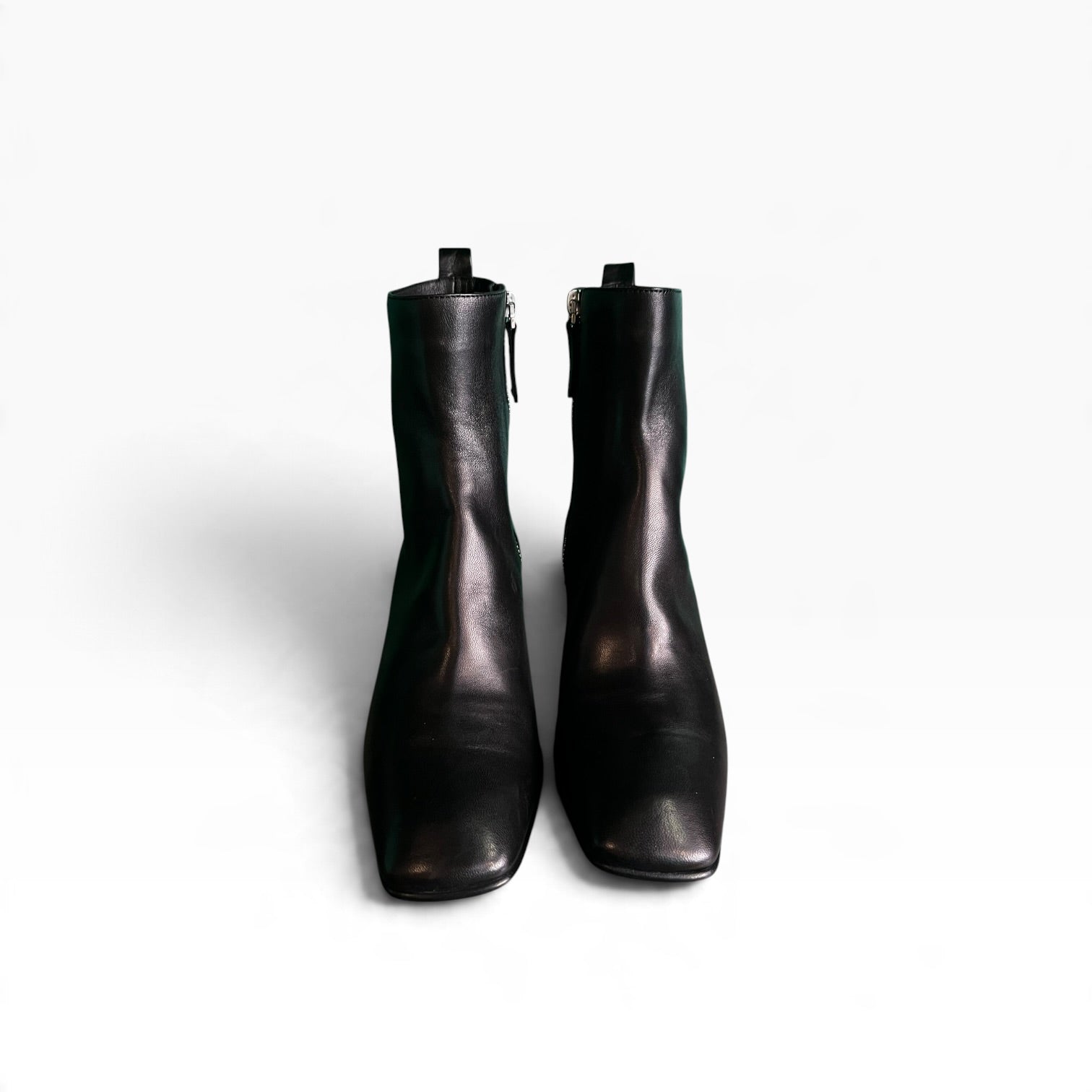 Stivaletto in nappa da guanto supersoft nero