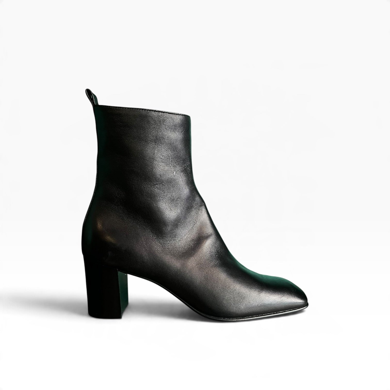 Stivaletto in nappa da guanto supersoft nero