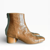 Stivaletto in morbida vernice pelle deserto