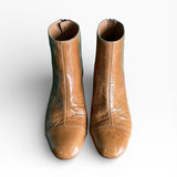 Stivaletto in morbida vernice pelle deserto