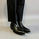 Texano in pelle nera