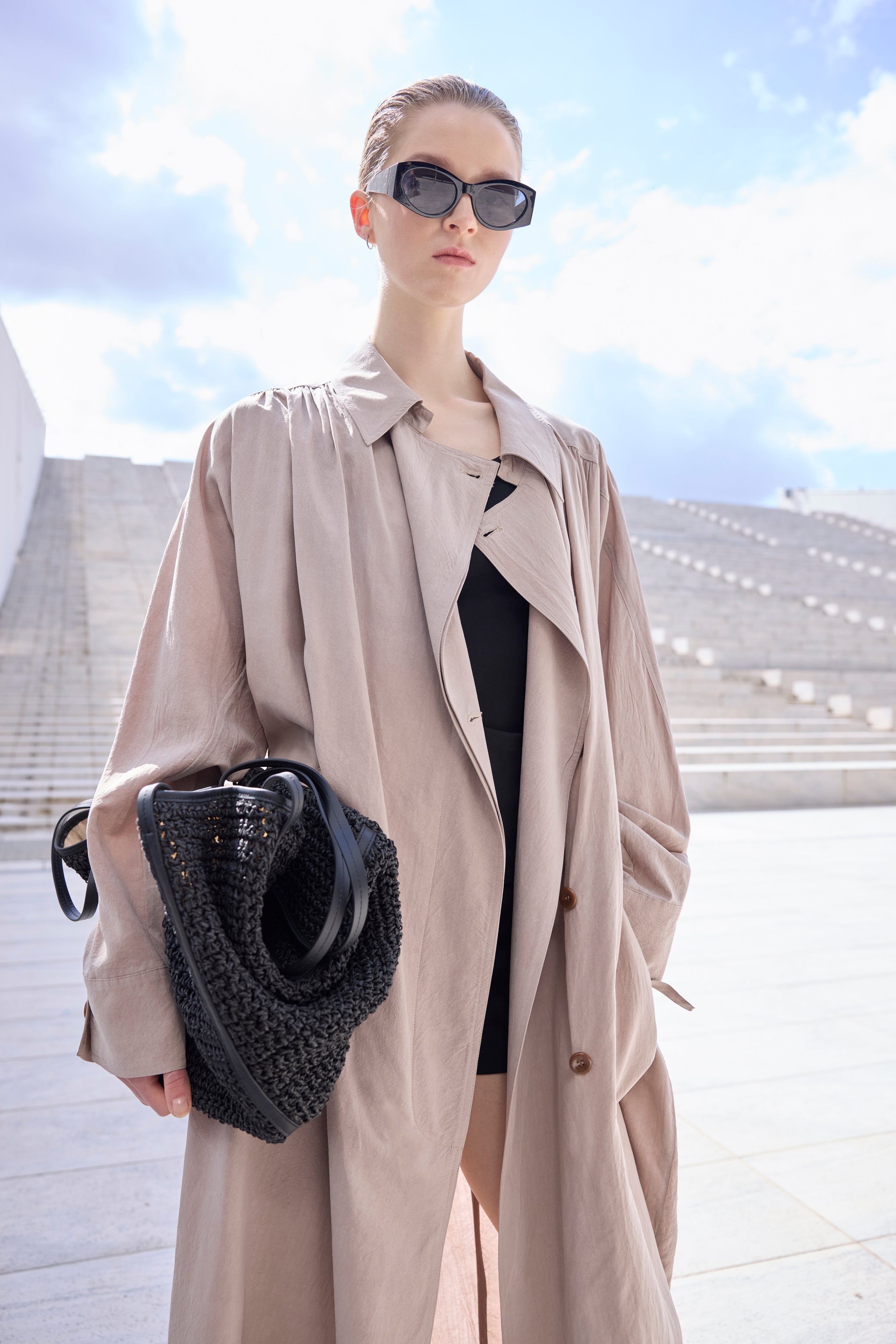 Trench leggero beige