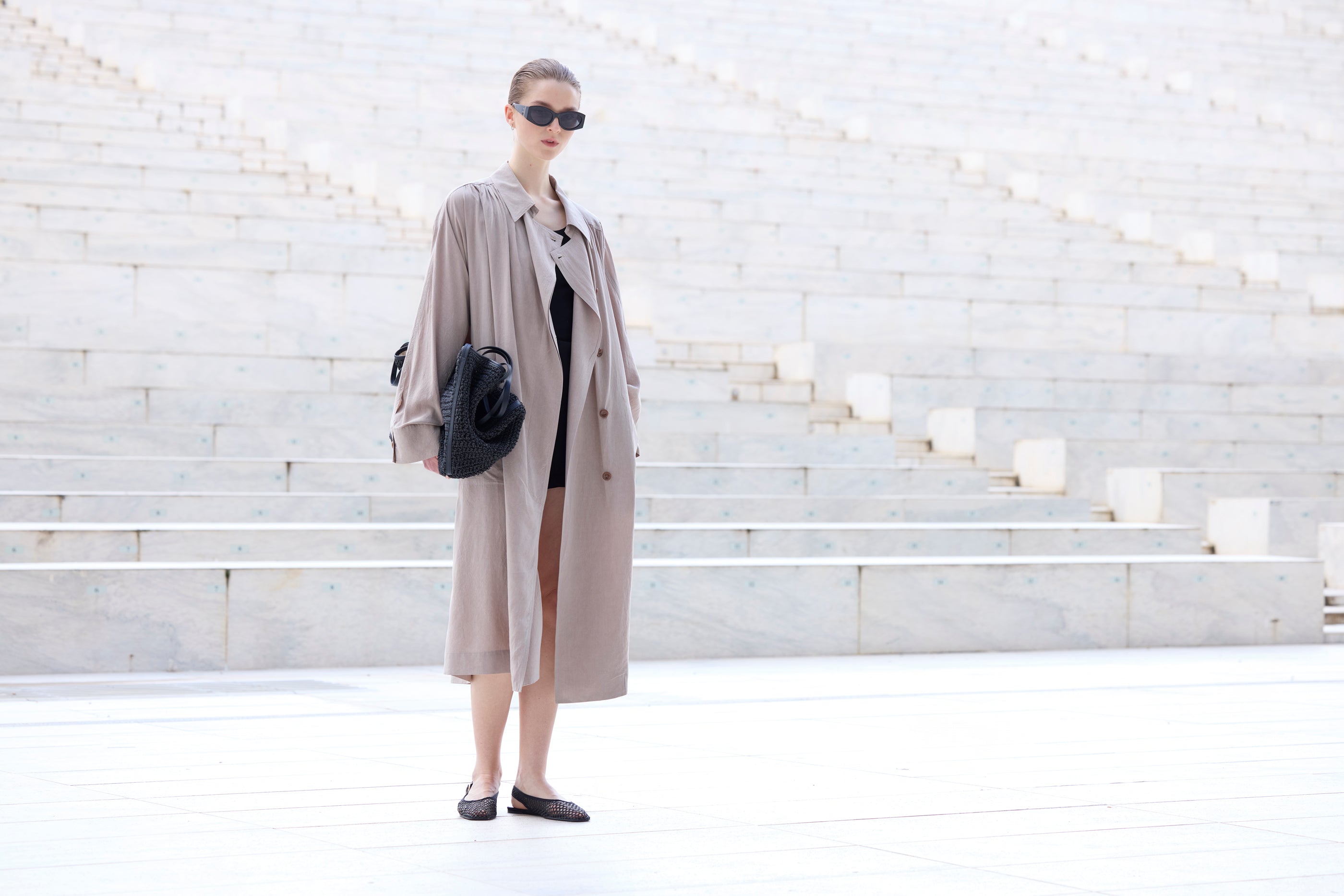 Trench leggero beige