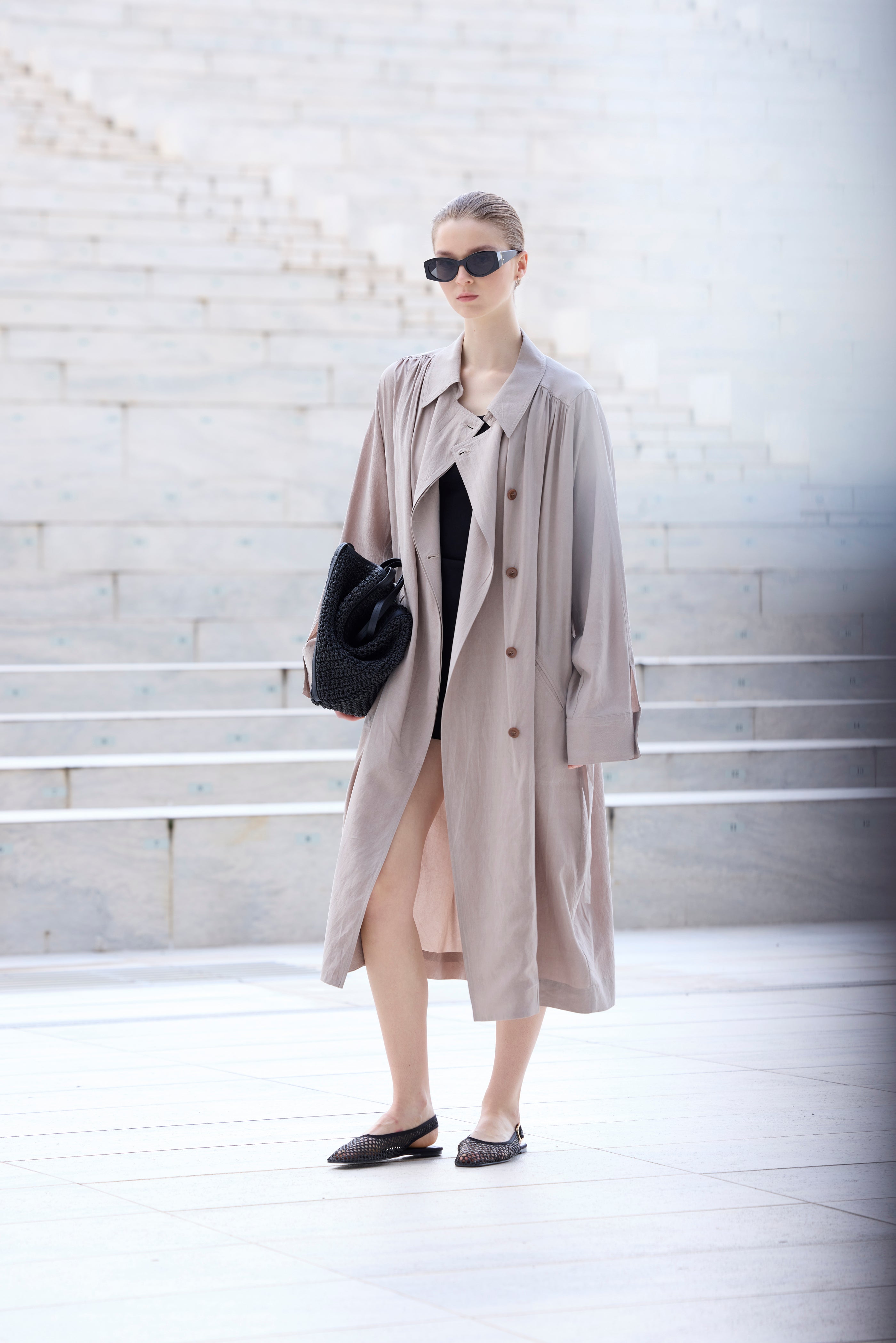 Trench leggero beige