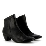 Black nappa ankle boot