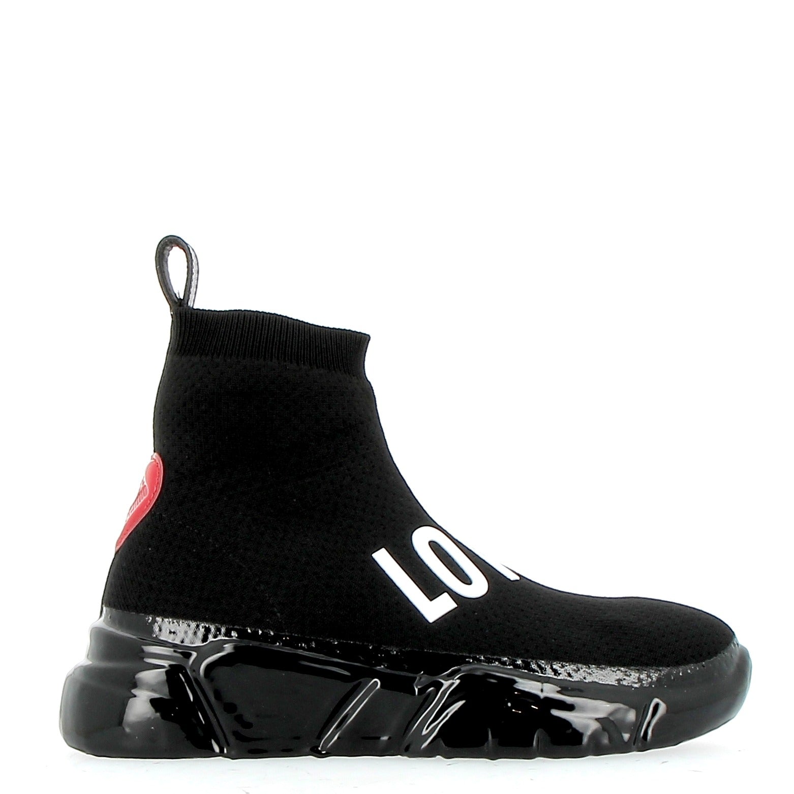 Moschino Black sock sneaker with writing