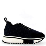 Sneaker in blue quilted nylon